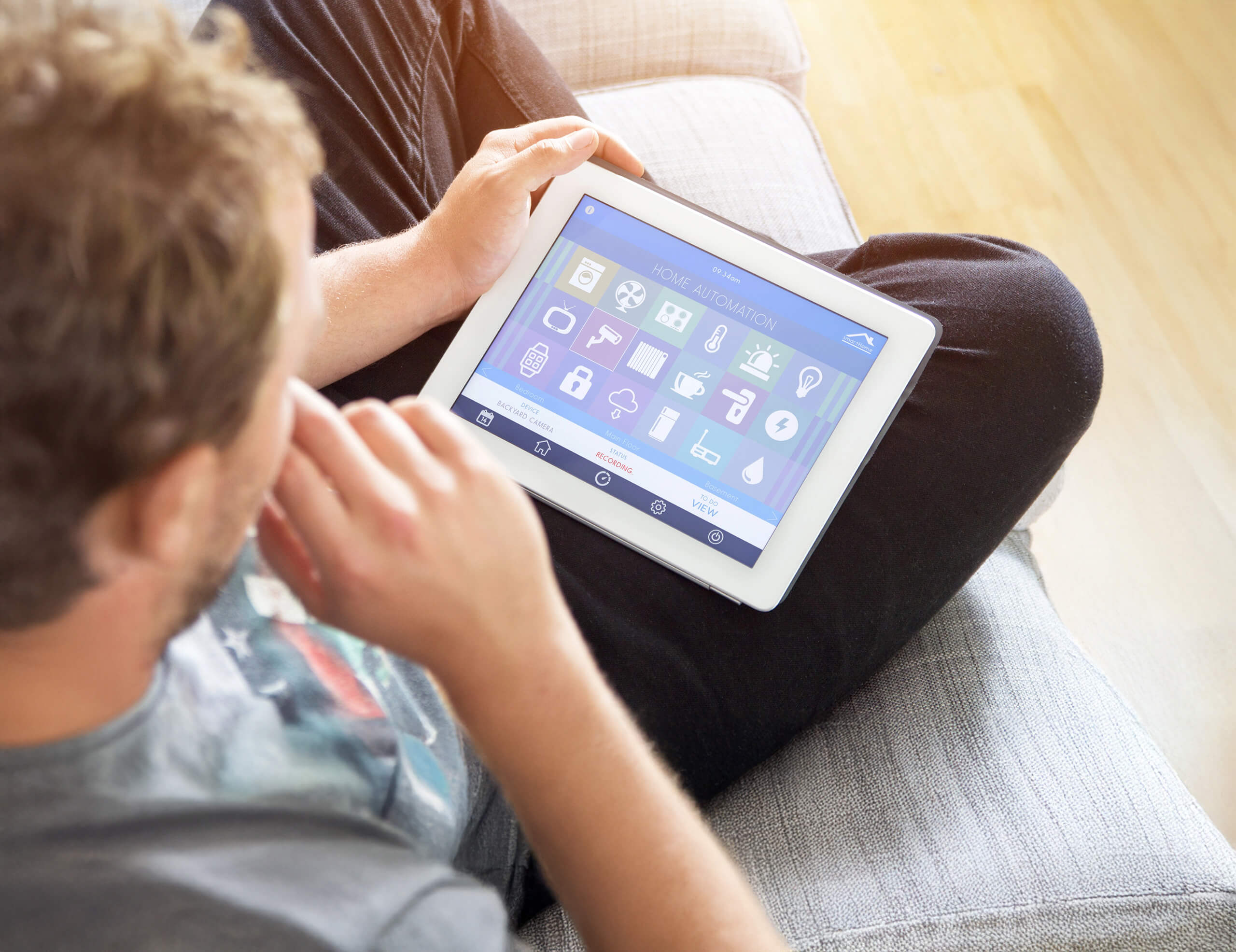 Tablet mit Heiztechnik-App